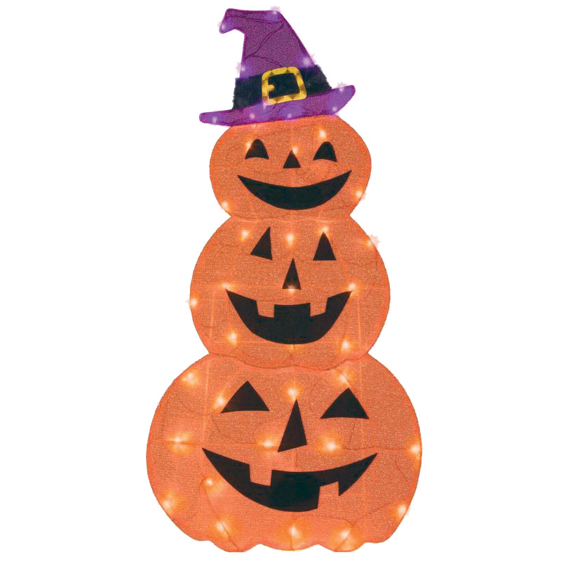 4' Flat Tastics LED Jack O'-Lantern Yard Decor