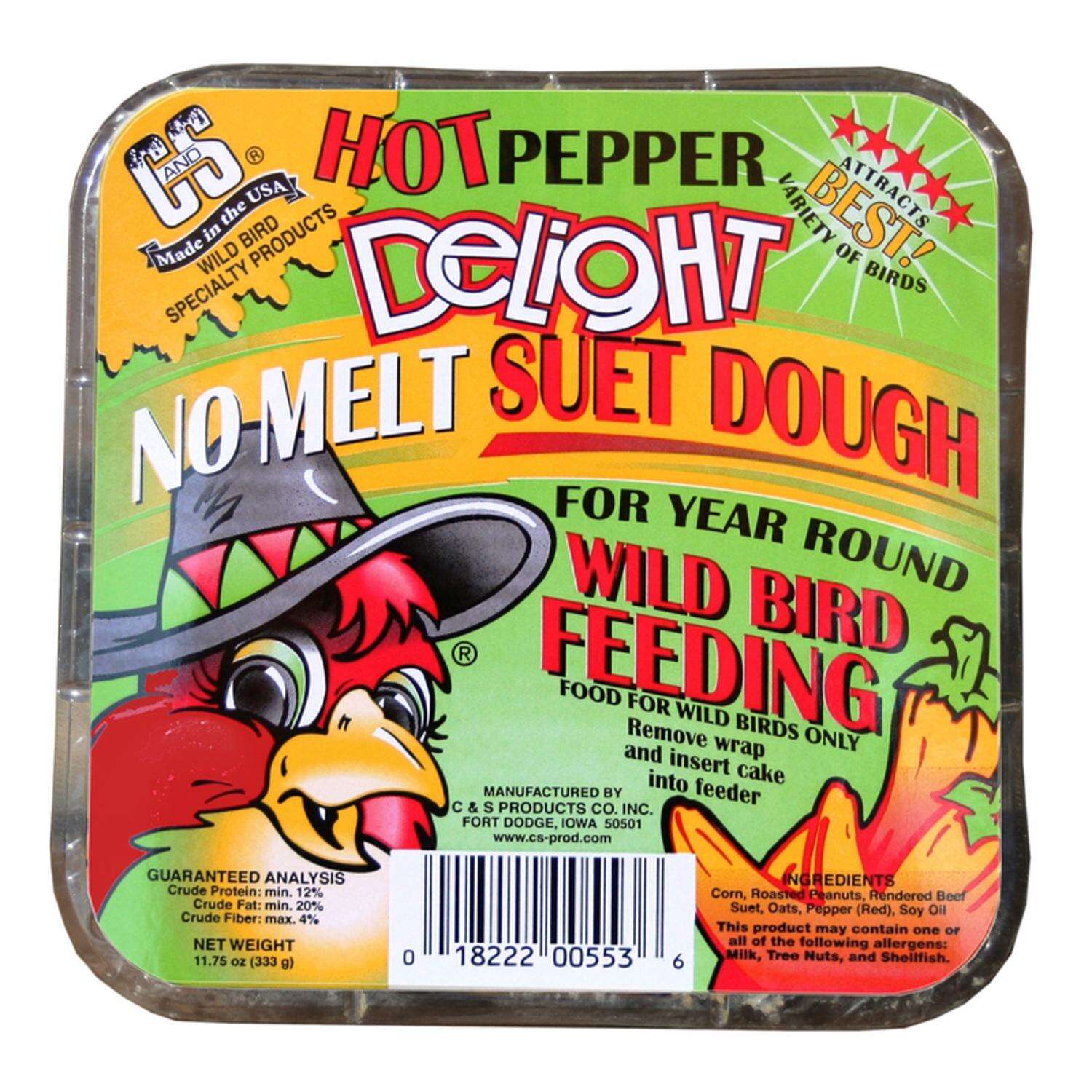 C&S® Hot Pepper Delight No Melt Suet Dough, 11.75 Oz.