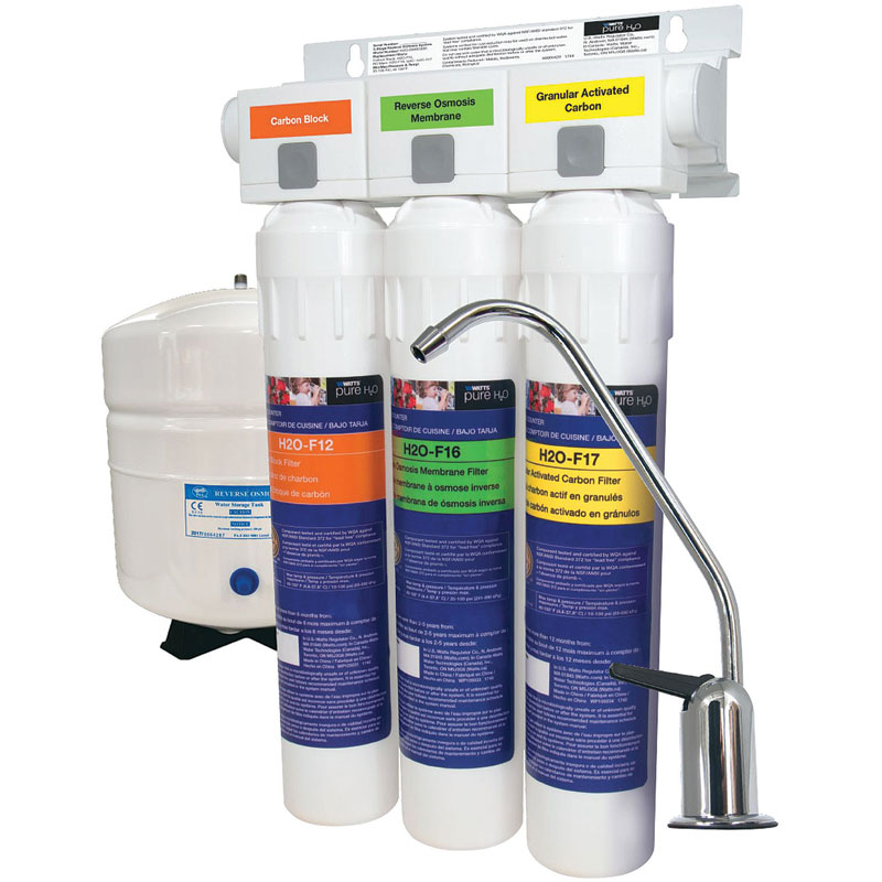 Watts Stage 3 Under Sink Reverse Osmosis Water Filter System For EZH2O