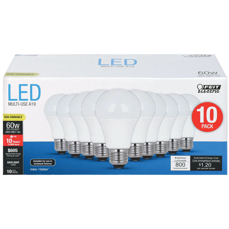 Feit Electric® 9.5W LED Bulbs, 10/Pk.