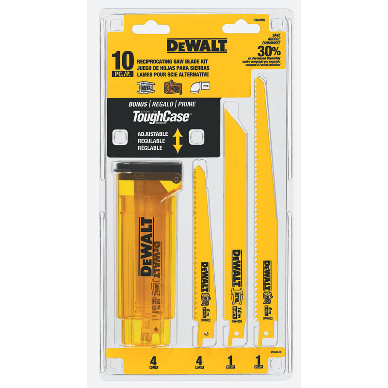 DeWalt® 10 Pc. Reciprocating Saw Blade Set