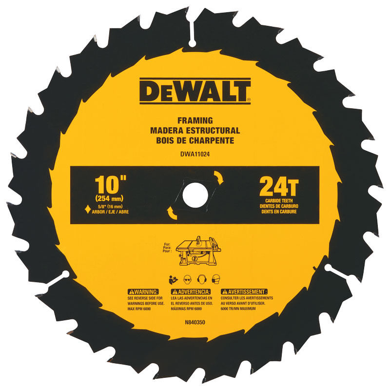 10" DeWalt® Carbide Tipped Framing Saw Blade