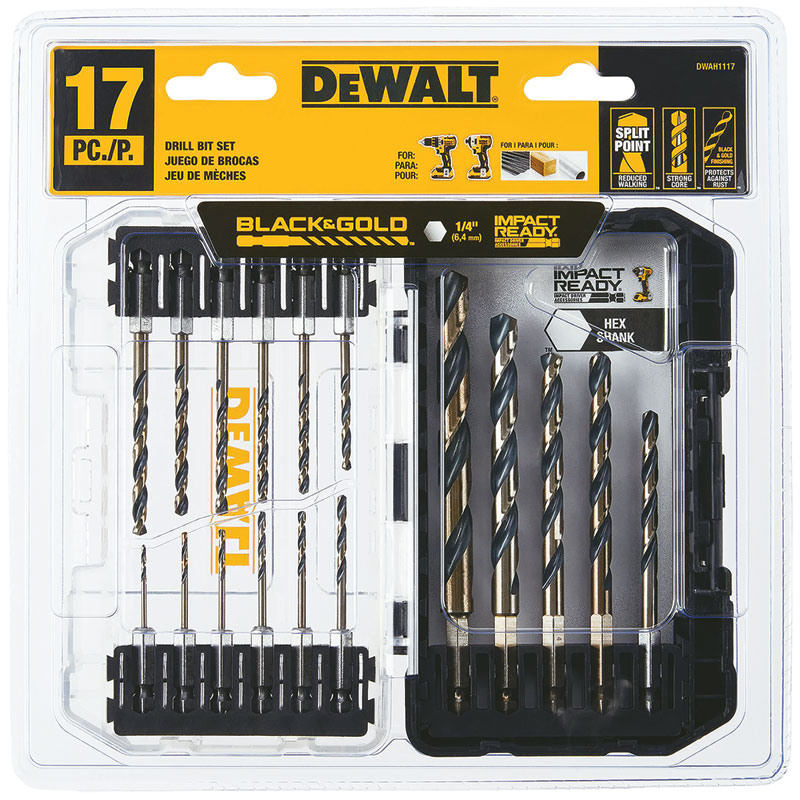 DeWalt® 17 Pc. Black And Gold® Drill Bit Set