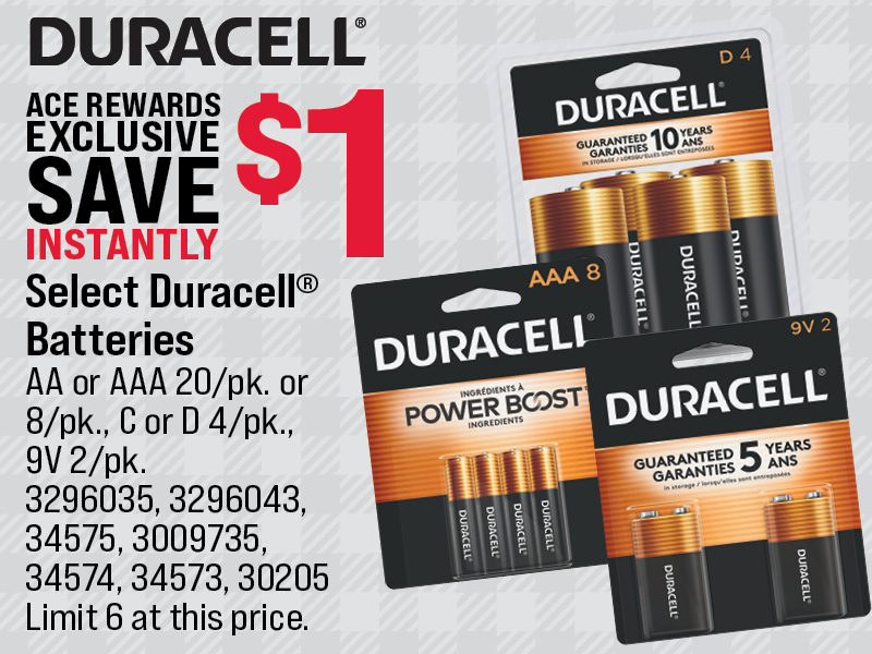 Select Duracell® Batteries