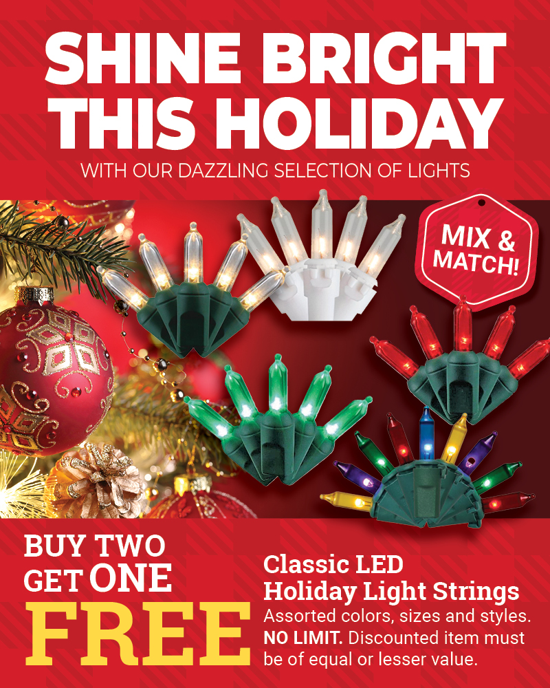 Buy Two Get One Free Classic LED Holiday Light Sets