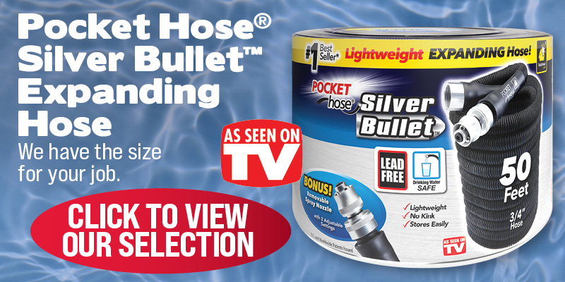 Pocket Hose® Silver Bullet™ Expanding Black Fabric Garden Hose