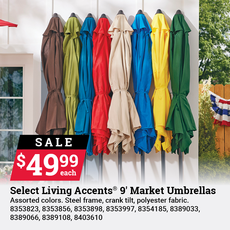 Living Accents Market Umbrella - Brown
