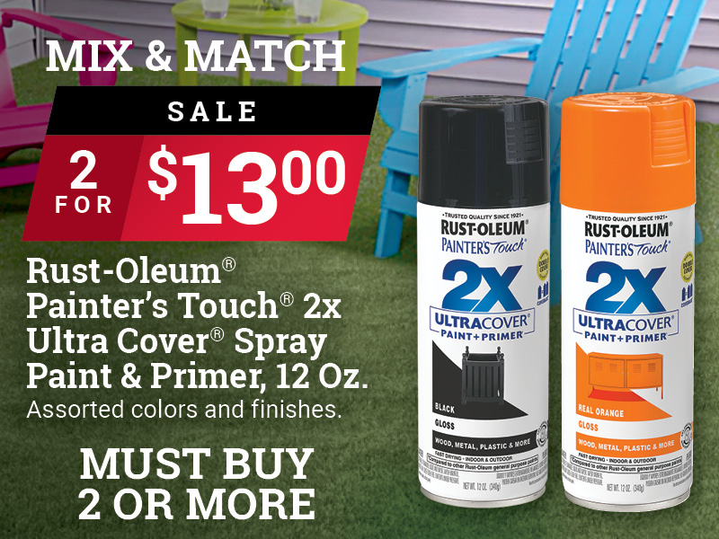 Rust-Oleum® Painter's Touch® 2x Ultra Cover® Spray Paint & Promer, 12 Oz.